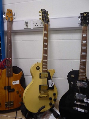 Lot 2472 - Lindo 6 string electric guitar in sandy yellow