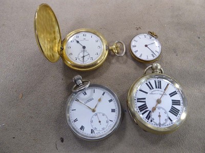 Lot 2494 - Collection of pocket watches, one opens up to...