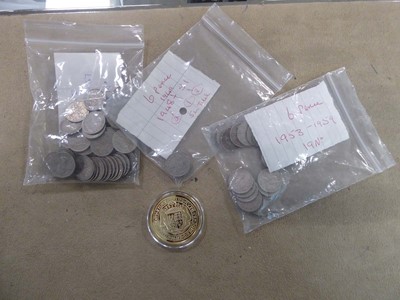 Lot 2500 - Selection of 6 pence coins from 1948-1967,...