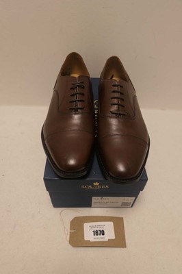 Lot 1670 - Squires of London Andrew plain toe cap shoes...