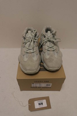 Lot 1676 - Adidas Yeezy 500 in salt size UK8 1/2 (boxed) -...