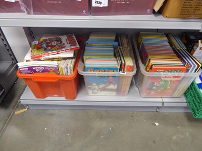 Lot 2545 - 3 boxes containing various comics and annuals...