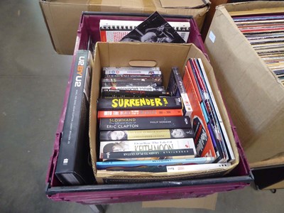 Lot 2644 - Box containing various music books and DVD of '...