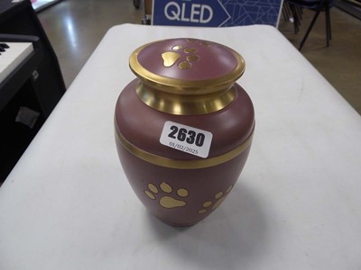 Lot 2630 - Dog urn