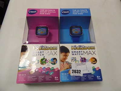 Lot 2632 - 2 VTech Kiddizoom Smart Watch Max