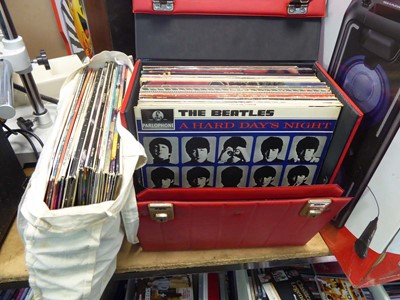 Lot 2639 - Record case and bag of vinyl records inc,....