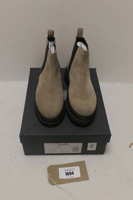 Lot 1694 - Hush Bailey boots in beige size 37 (boxed)