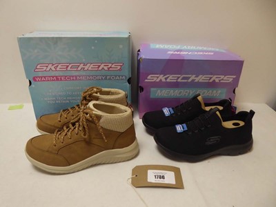 Lot 1786 - 2 pairs of sketchers size UK6 and UK7 (both...