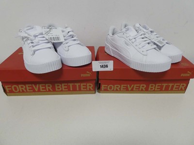 Lot 1436 - 2 boxed pairs of ladies Puma C Crew Snake...