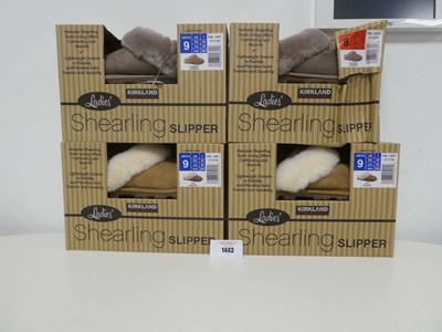 Lot 1443 - 4 boxed pairs of ladies Kirkland shearling...