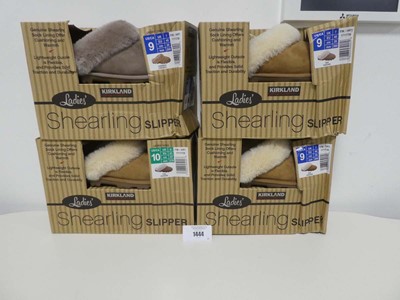 Lot 1444 - 4 boxed pairs of ladies Kirkland shearling...