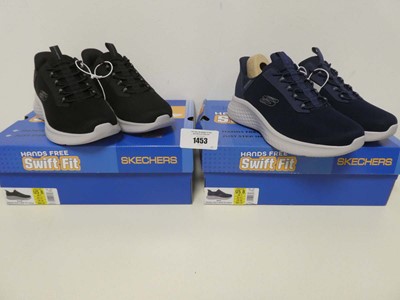 Lot 1453 - 2 boxed pairs of men's Skechers Swift Fit...