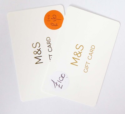 Lot 38 - Marks & Spencer (x2) - Total face value £200