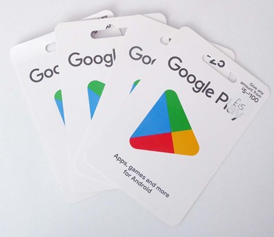 Lot 153 - Google Play (x4) - Total face value £165