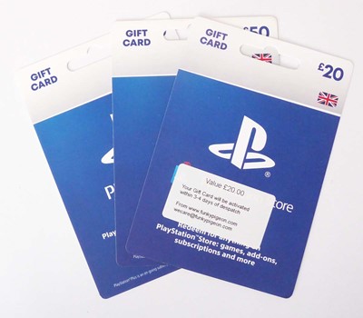 Lot 154 - Playstation (x3) - Total face value £120