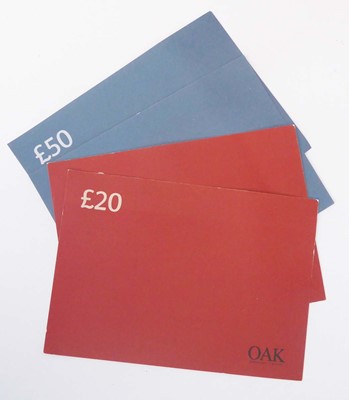 Lot 175 - Oak Restaurant (x1) - Total face value £140