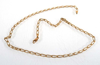 Lot 784 - A 9ct yellow gold figaro link necklace, l....