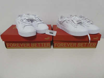 Lot 1486 - 2 boxed pairs of women's Puma C Crew Snake...