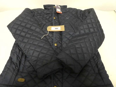 Lot 1497 - Men's Crew Clothing quilted jacket in navy -...