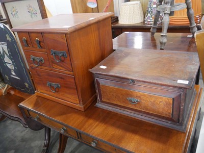 Lot 1522 - 2 miniature storage chests