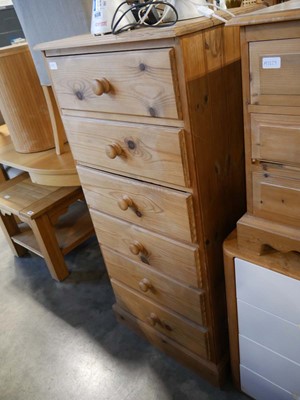 Lot 1571 - Pine bedroom suite comprising a 6 drawer tall...