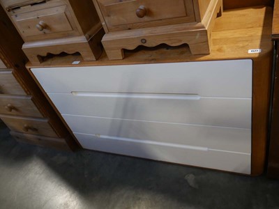 Lot 1572 - Modern light oak finish 4 drawer bedroom chest...