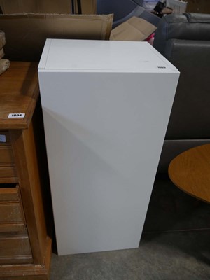 Lot 1595 - Gloss white single door cabinet