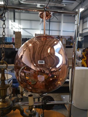 Lot 1599 - Copper coloured asymmetrical sphere shaped...