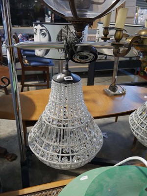 Lot 1600 - Modern pair of teardrop shaped chandelier type...