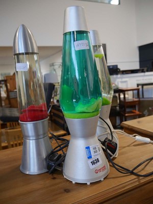 Lot 1638 - 3 lava lamps