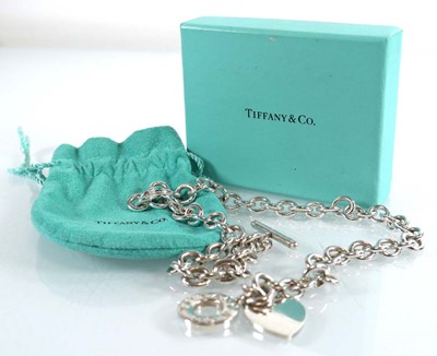 Lot 799 - A Tiffany & Co. silver chainlink necklace with...