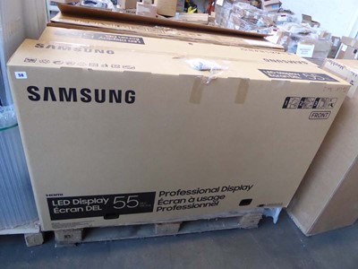 Lot 58 - Boxed Samsung 55" LED professional display...