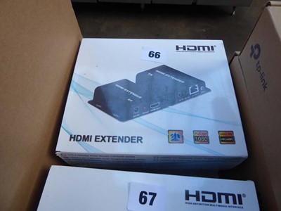 Lot 66 - Two boxed Pro-Signal PGS3077 HDMi extender...