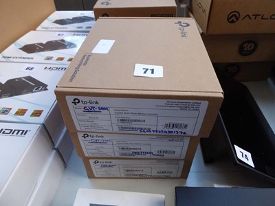 Lot 71 - Three boxed TP-Link GVT-2001 gigabit multi...