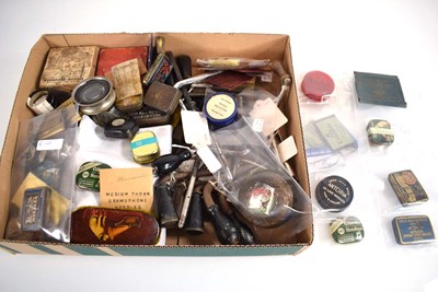 Lot 63 - A group of phonograph and music box parts...