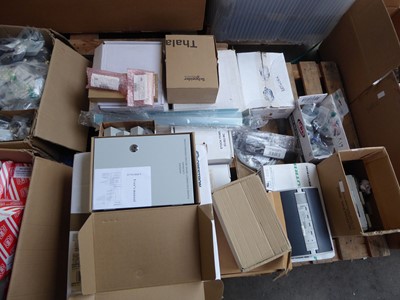 Lot 145 - Pallet of assorted cabinets, panel covers,...