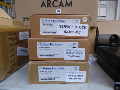 Lot 175 - Three boxed Extron HDMI 101+ extenders