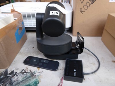 Lot 179 - Logitech Rally moving camera with remote and...