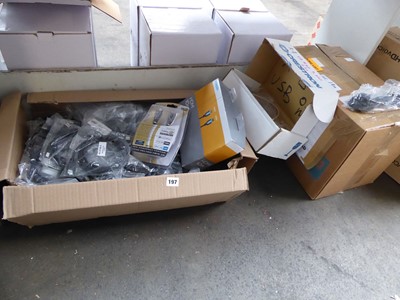 Lot 197 - Three various boxes of cables including 1 box...