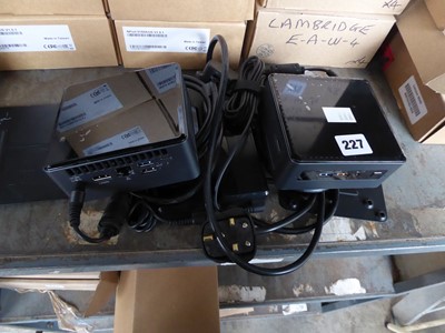 Lot 227 - Two AMS Intel boxnuc 8i7beh media streamers...