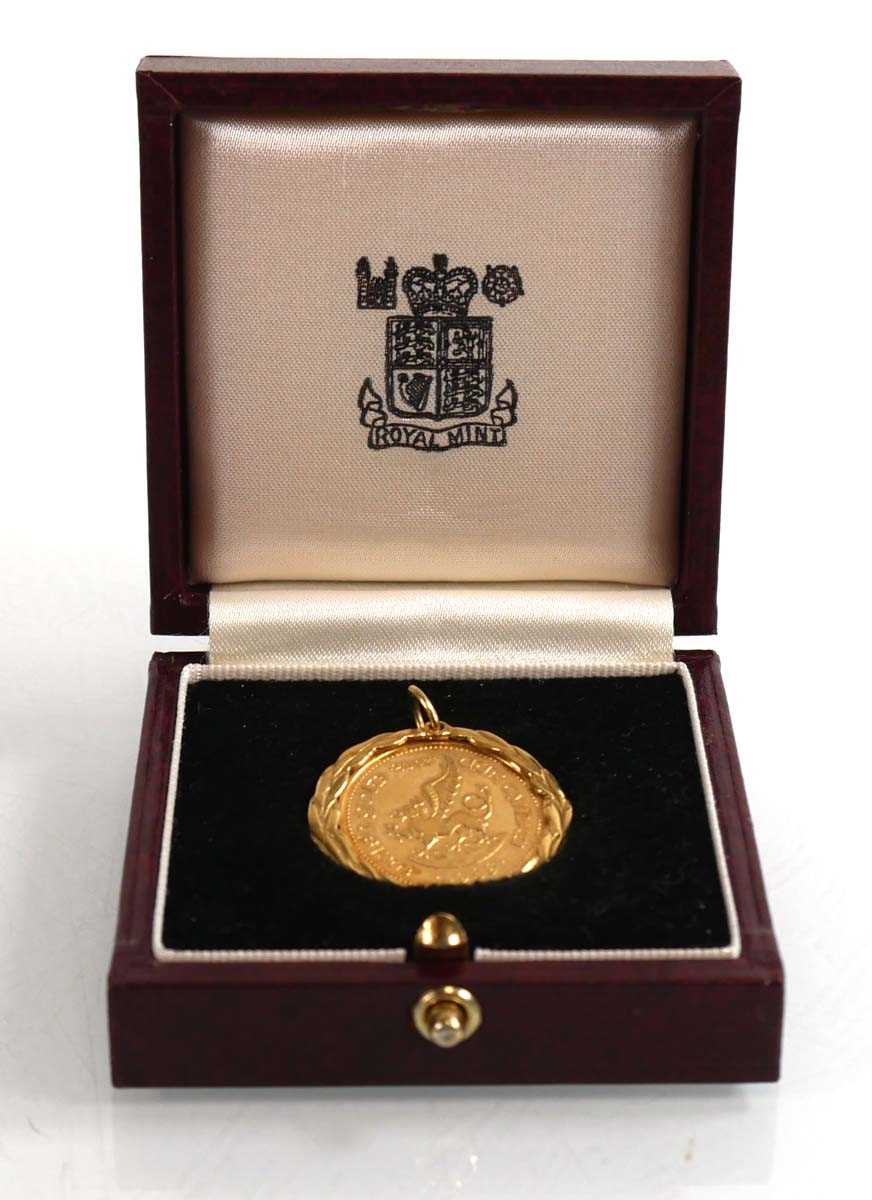 Lot 982 - A Royal Mint 1/4 ounce Welsh gold coin dated...