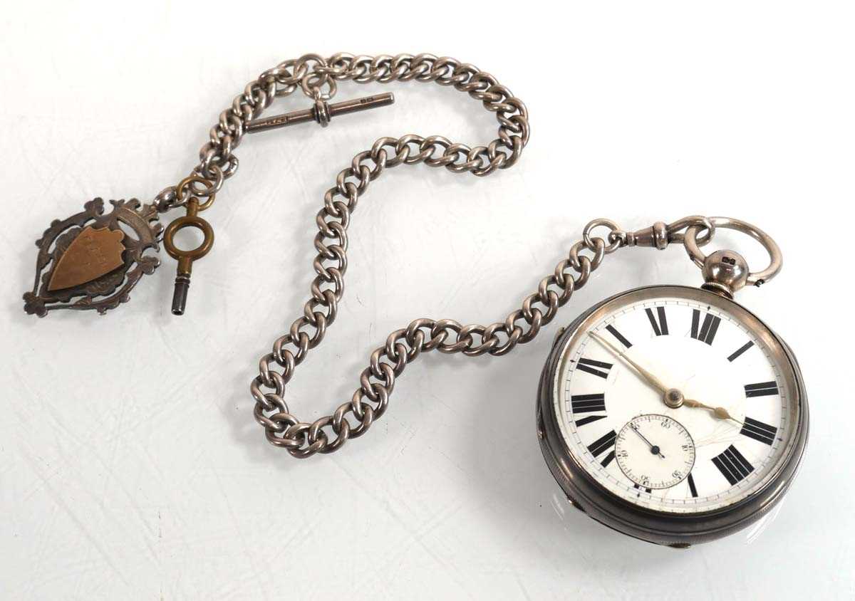 Lot 459 - A Victorian silver open face pocket watch, the...