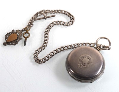 Lot 459 - A Victorian silver open face pocket watch, the...