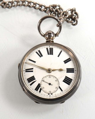 Lot 459 - A Victorian silver open face pocket watch, the...