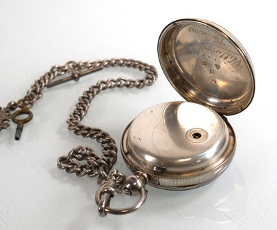 Lot 459 - A Victorian silver open face pocket watch, the...