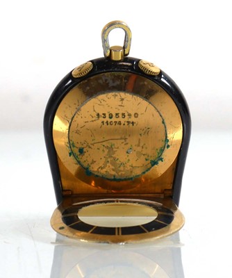 Lot 462 - A Jaeger LeCoultre gold plated travel...