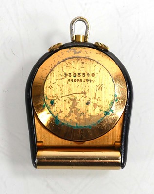 Lot 462 - A Jaeger LeCoultre gold plated travel...