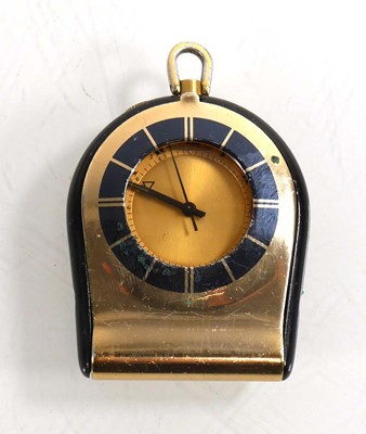 Lot 462 - A Jaeger LeCoultre gold plated travel...