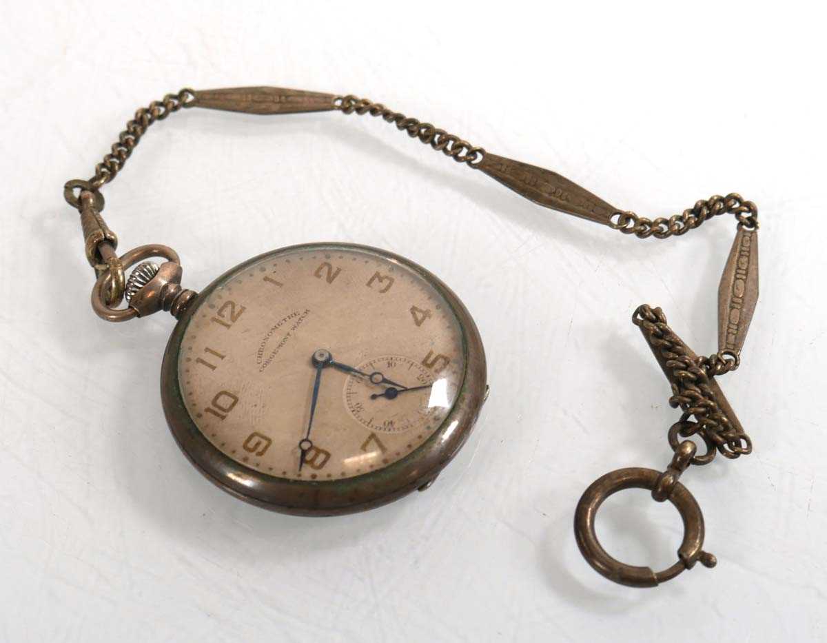 Lot 465 - A silver open face chronometer pocket watch by...