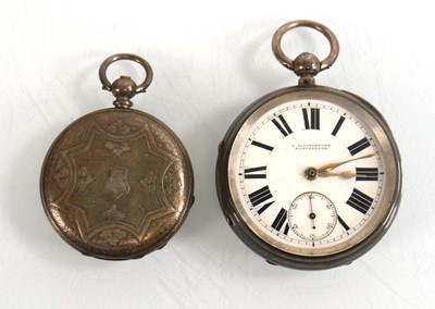 Lot A Victorian silver open face pocket watch by A....